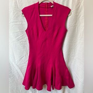 fitted hot pink mini dress